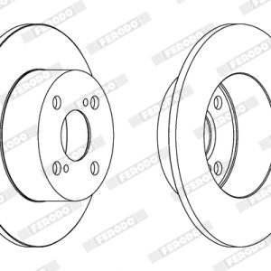 Disc frana TOYOTA COROLLA (_E11_) 2.0 D (CE110_, CE110R) diesel 72 cai FERODO DDF1487