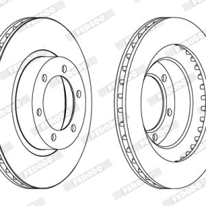 Disc frana TOYOTA LAND CRUISER PRADO (_J12_) 3.0 D (LJ120, LJ125) diesel 95 cai FERODO DDF1594C