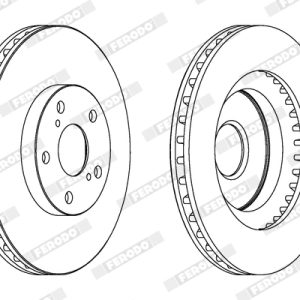 Disc frana TOYOTA AURIS combi (_E18_) 1.6 (ZRE185_) benzina 132 cai FERODO DDF1646C