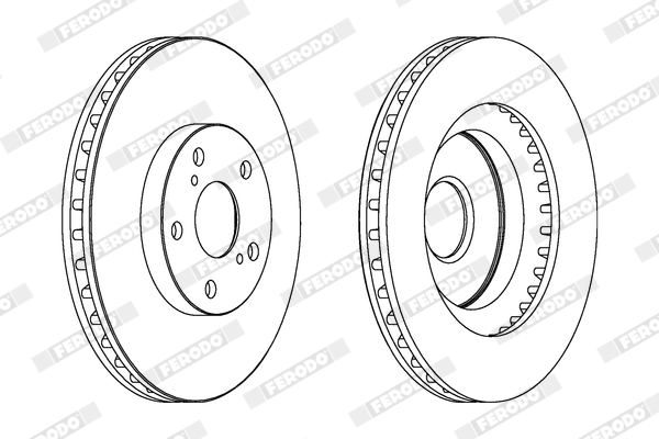 Disc frana TOYOTA RAV 4 IV VAN (_A4_) 2.2 D4d 4WD (ALA49) diesel 150 cai FERODO DDF1646C