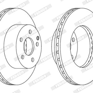 Disc frana TOYOTA AURIS (_E15_) 1.8 (ZRE152) benzina 136 cai FERODO DDF1668C
