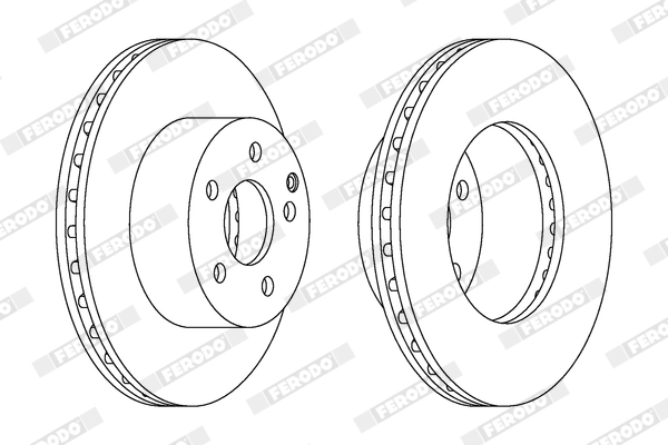 Disc frana TOYOTA AURIS (_E15_) 1.8 (ZRE152) benzina 136 cai FERODO DDF1668C