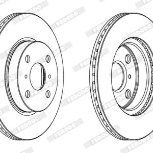 Disc frana TOYOTA IQ (_J1_) 1.4 D-4D (NUJ10_, NUJ10R) diesel 90 cai FERODO DDF1710C