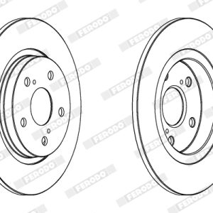 Disc frana TOYOTA AVENSIS combi (_T27_) 2.0 VVT-i (ZRT272_, ZRT272R) benzina 152 cai FERODO DDF1755C