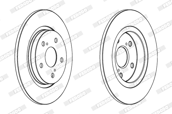 Disc frana TOYOTA AVENSIS limuzina (_T27_) 2.0 D-4D (WWT271_) diesel 143 cai FERODO DDF1755C