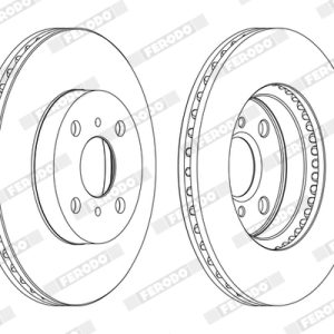 Disc frana TOYOTA YARIS (_P13_) 1.3 (NCP130_, NCP130R) benzina 86 cai FERODO DDF1779C