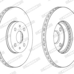 Disc frana TOYOTA YARIS (_P13_) 1.5 Hybrid (NHP130_) benzina/elector 101 cai FERODO DDF1780C