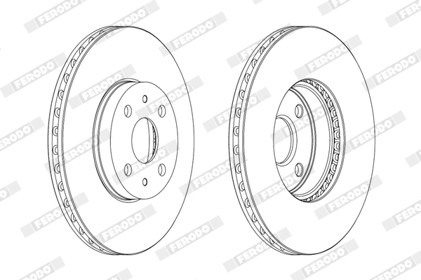 Disc frana TOYOTA YARIS (_P13_) 1.5 Hybrid (NHP130_) benzina/elector 101 cai FERODO DDF1780C