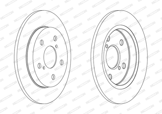 Disc frana TOYOTA AURIS (_E15_) 1.8 (ZRE152) benzina 136 cai FERODO DDF1788C