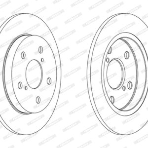 Disc frana TOYOTA AURIS (_E15_) 1.33 Dual-VVTi (NRE150_, NRE150R) benzina 101 cai FERODO DDF1788C