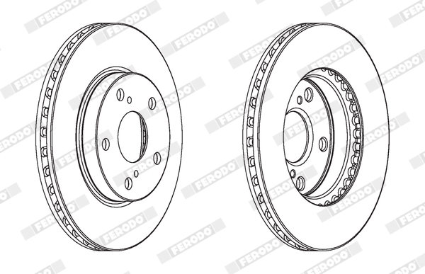 Disc frana TOYOTA AURIS (_E15_) 1.6 (ZRE151_, ZRE151R) benzina 132 cai FERODO DDF1789C