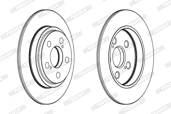 Disc frana TOYOTA URBAN CRUISER (_P1_) 1.4 D-4D (NLP110_, NLP110R) diesel 90 cai FERODO DDF1866