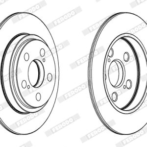 Disc frana TOYOTA URBAN CRUISER (_P1_) 1.4 D-4D 4WD (NLP115_, NLP115R) diesel 90 cai FERODO DDF1866