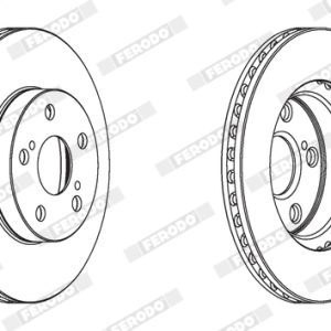 Disc frana TOYOTA PRIUS Liftback (_W2_) 1.5 Hybrid (NHW20_, NHW20R) benzina/elector 112 cai FERODO DDF1886C