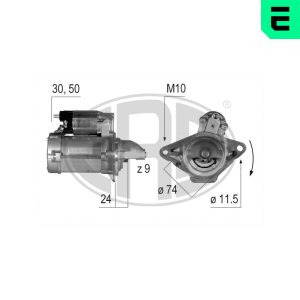 Electromotor TOYOTA YARIS (_P9_) 1.33 VVT-i (NSP90_, NSP90R) benzina 99 cai ERA 220637A