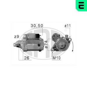Electromotor TOYOTA YARIS (_P9_) 1.0 GPL (KSP90_) Benzina/Autogaz (GPL) 69 cai ERA 220677A
