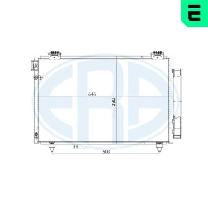 Condensator climatizare TOYOTA AVENSIS limuzina (_T25_) 1.8 VVT-i (ZZT251_, ZZT251R) benzina 129 cai ERA 667179