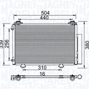 Condensator climatizare TOYOTA YARIS VERSO (_P2_) 1.4 D-4D (NLP20_, NLP22_) diesel 75 cai MAGNETI MARELLI 350203736000