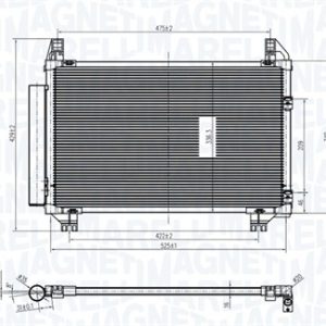 Condensator climatizare TOYOTA YARIS (_P9_) 1.3 VVT-i (NCP90_, NCP90R) benzina 86 cai MAGNETI MARELLI 350203837000