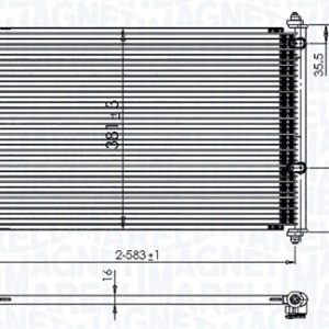 Condensator climatizare TOYOTA YARIS (_P13_) 1.5 Hybrid (NHP130_) benzina/elector 101 cai MAGNETI MARELLI 350203850000