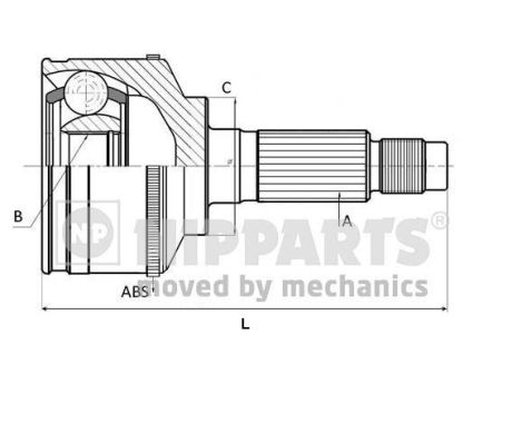 Cap planetara TOYOTA AVENSIS limuzina (_T25_) 1.6 VVT-i (ZZT250_, ZZT250R) benzina 110 cai NIPPARTS J2822129