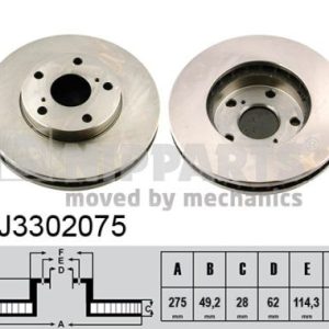 Disc frana TOYOTA CAMRY combi (_V1_) 3.0 (VCV10_, VCV10R) benzina 188 cai NIPPARTS J3302075