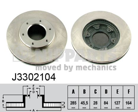 Disc frana TOYOTA HIACE IV bus (__H1_, __H2_) 2.7 (RCH13, RCH23) benzina 144 cai NIPPARTS J3302104