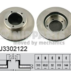 Disc frana TOYOTA LAND CRUISER 100 (_J1_) 4.7 (UZJ100_, UZJ100R) benzina 235 cai NIPPARTS J3302122