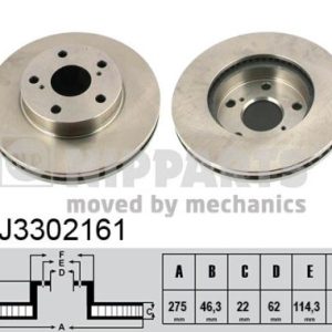 Disc frana TOYOTA COROLLA limuzina (_E18_, ZRE1_) 1.3 (NRE180_) benzina 99 cai NIPPARTS J3302161
