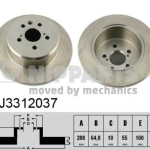 Disc frana TOYOTA AVENSIS Liftback (_T22_) 2.0 VVT-i (AZT220_, AZT220R) benzina 150 cai NIPPARTS J3312037