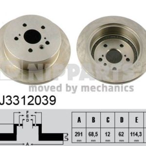 Disc frana TOYOTA PREVIA II (_R3_) 2.4 (ACR30) benzina 156 cai NIPPARTS J3312039