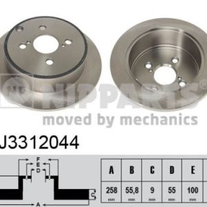 Disc frana TOYOTA YARIS (_P1_) 1.3 (NCP10, SCP12_) benzina 86 cai NIPPARTS J3312044