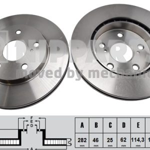 Disc frana TOYOTA COROLLA limuzina (_E21_) 1.6 VVTi (ZRE210) benzina 122 cai NIPPARTS N3302207
