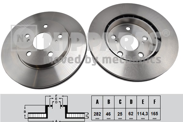 Disc frana TOYOTA COROLLA combi (_E21_) 1.2 (NRE210) benzina 116 cai NIPPARTS N3302207