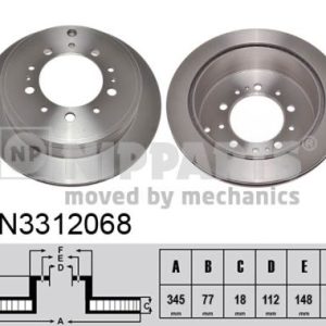 Disc frana TOYOTA LAND CRUISER 200 (_J2_) 4.7 V8 (UZJ200) benzina 288 cai NIPPARTS N3312068