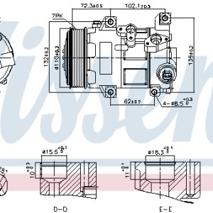 Compresor climatizare TOYOTA RAV 4 III (_A3_) 2.2 D (ALA35_) diesel 150 cai NISSENS 89516