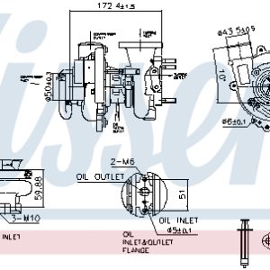 Compresor sistem de supraalimentare TOYOTA HIACE V caroserie (TRH2__, KDH2__, LH2__, GDH2__) 2.5 D-4D diesel 95 cai NISSENS 93639