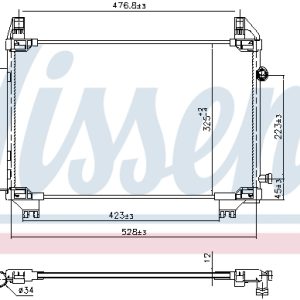 Condensator climatizare TOYOTA YARIS Caseta/ Hatchback (_P13_) 1.0 VVTi (KSP130) benzina 69 cai NISSENS 940943