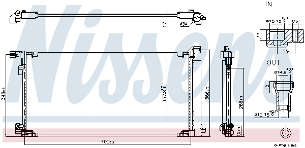 Condensator climatizare TOYOTA COROLLA combi (_E21_) 2.0 Hybrid (MZEH12) benzina/elector 184 cai NISSENS 940970
