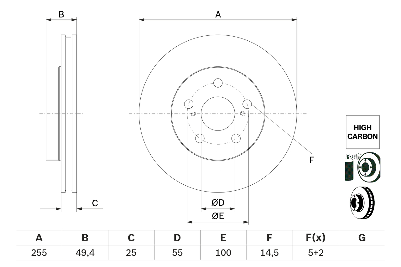 Disc frana BOSCH 0986479F72 – Toyota | AutoRival