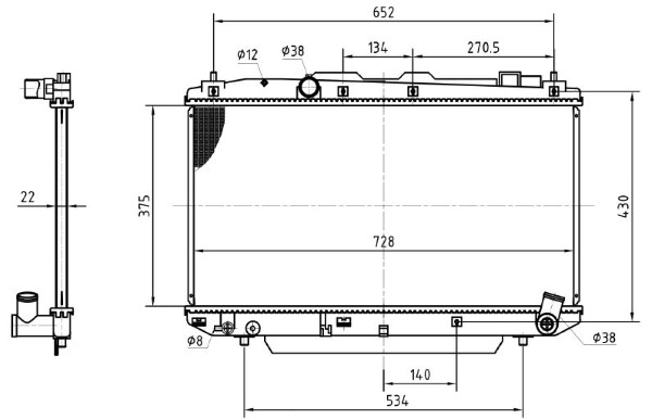 Radiator racire motor MTR 13054549 – Toyota | AutoRival