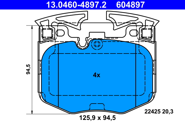 Set placute frana ATE 13.0460-4897.2 – Toyota | AutoRival