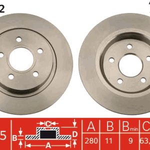 Disc frana VOLVO C30 (533) D3 diesel 150 cai TRW DF4422