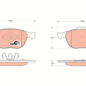 Placute frana VOLVO C30 (533) 1.8 benzina 125 cai TRW GDB1583