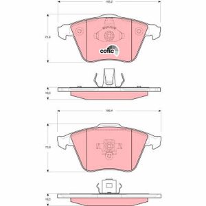 Placute frana VOLVO C30 (533) 1.6 D diesel 109 cai TRW GDB1607