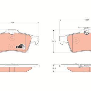 Placute frana VOLVO C30 (533) 1.6 D diesel 109 cai TRW GDB1621
