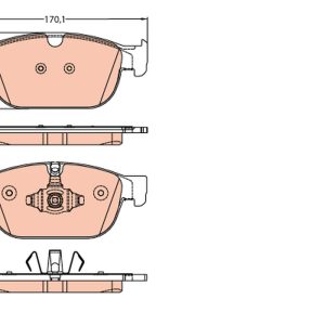 Placute frana VOLVO C40 (539) Recharge electric 252 cai TRW GDB2153