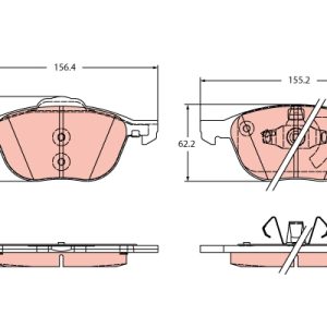 Placute frana VOLVO C30 (533) 2.0 benzina 145 cai TRW GDB2348