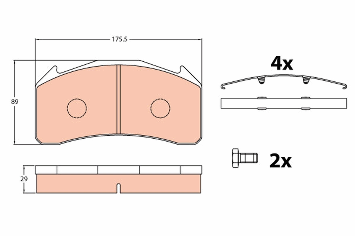 Placute frana VOLVO FL FL 180-13 diesel 180 cai TRW GDB5088