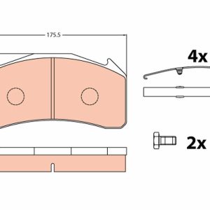 Placute frana VOLVO FL FL 250-10 diesel 250 cai TRW GDB5088
